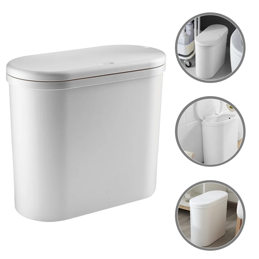 

Garbage Can Small Waste Basket Lid Trash Bathroom Pp Bedroom Office Bin Kitchen