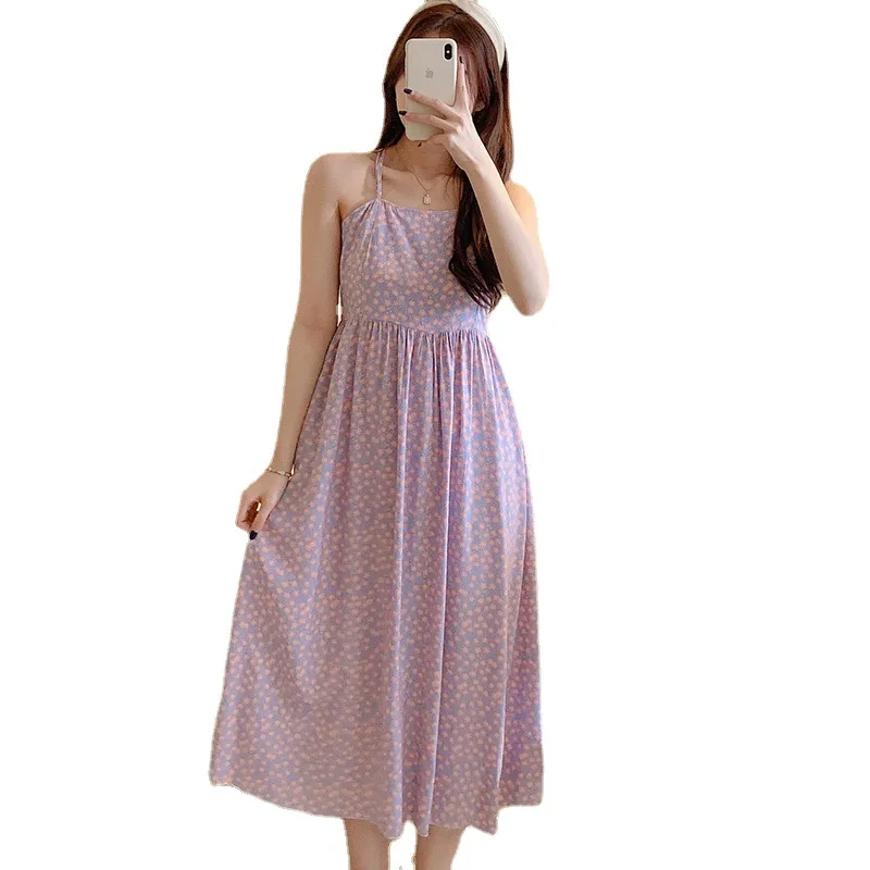 Summer Style Backstrap Nightdress Thin Night Gown Women Sexy Sleepwear Nightgowns