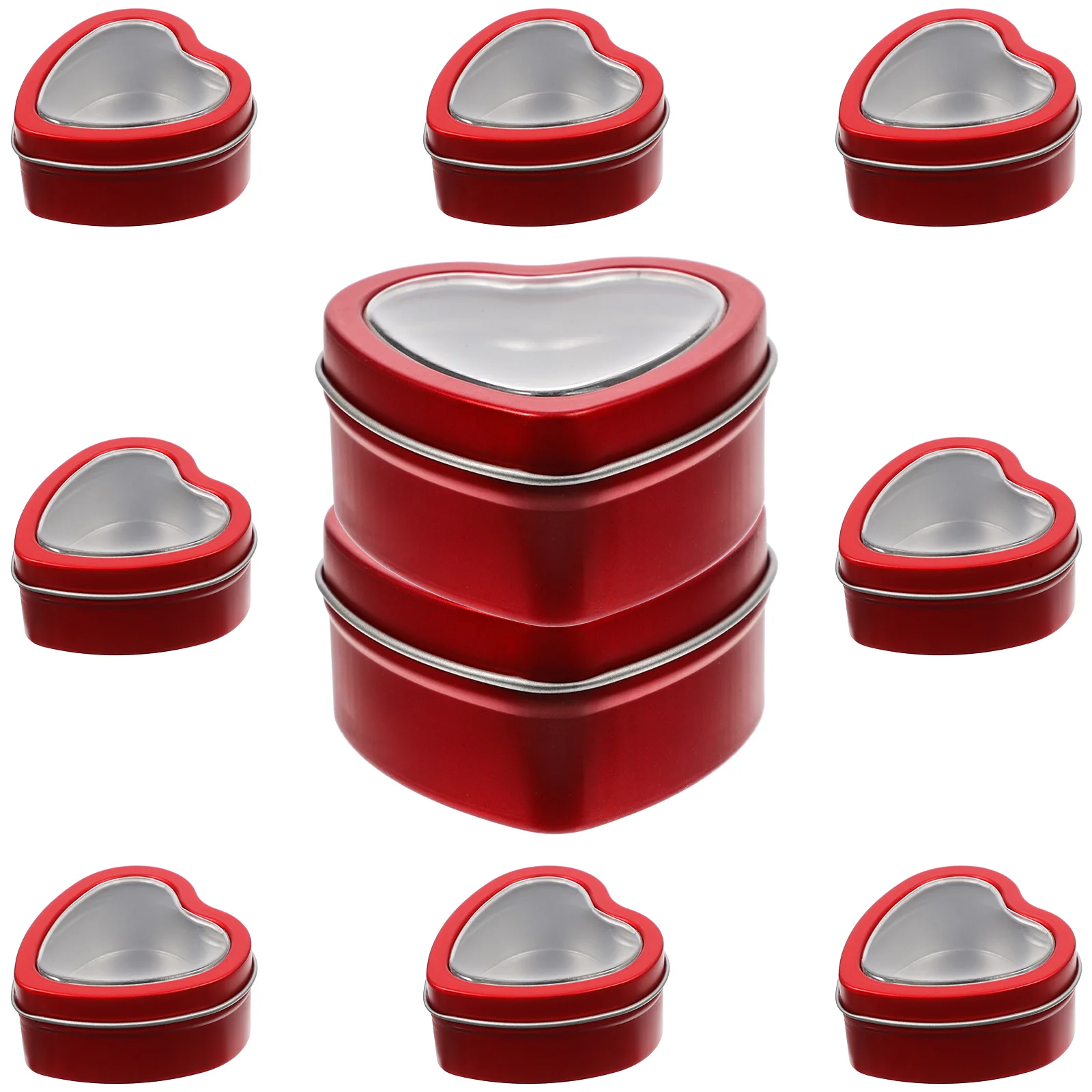 

Heart Tin Shaped Box Tins Boxes Candy Cookie Lids Container Party Favors Chocolate Pot Packaging Yoghurt Reusable Gift Day S