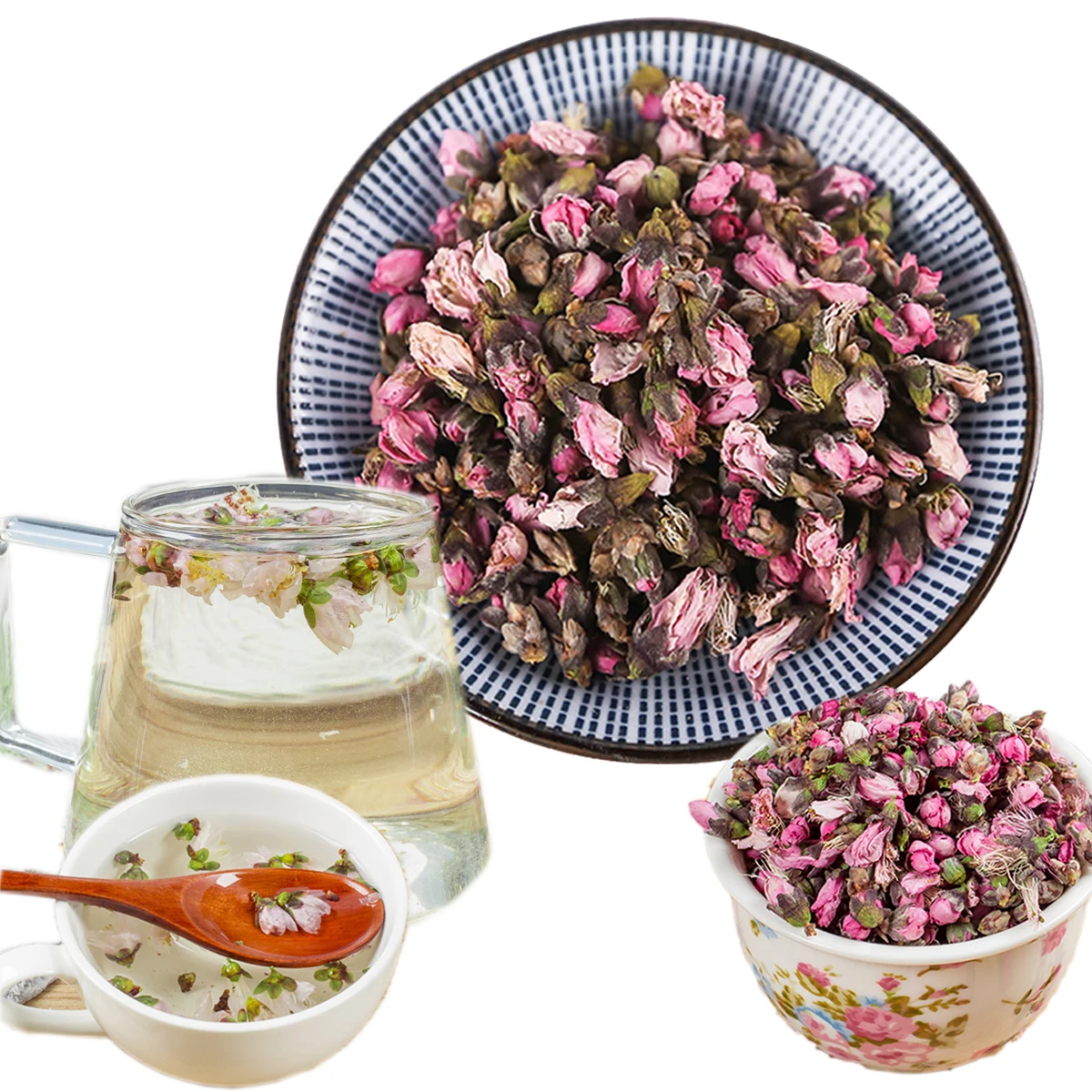 

Chinese New Flower Tea Peach Blossom Fresh Premium Dried Peach Bud Bulk Peach Blossom Health Care100g