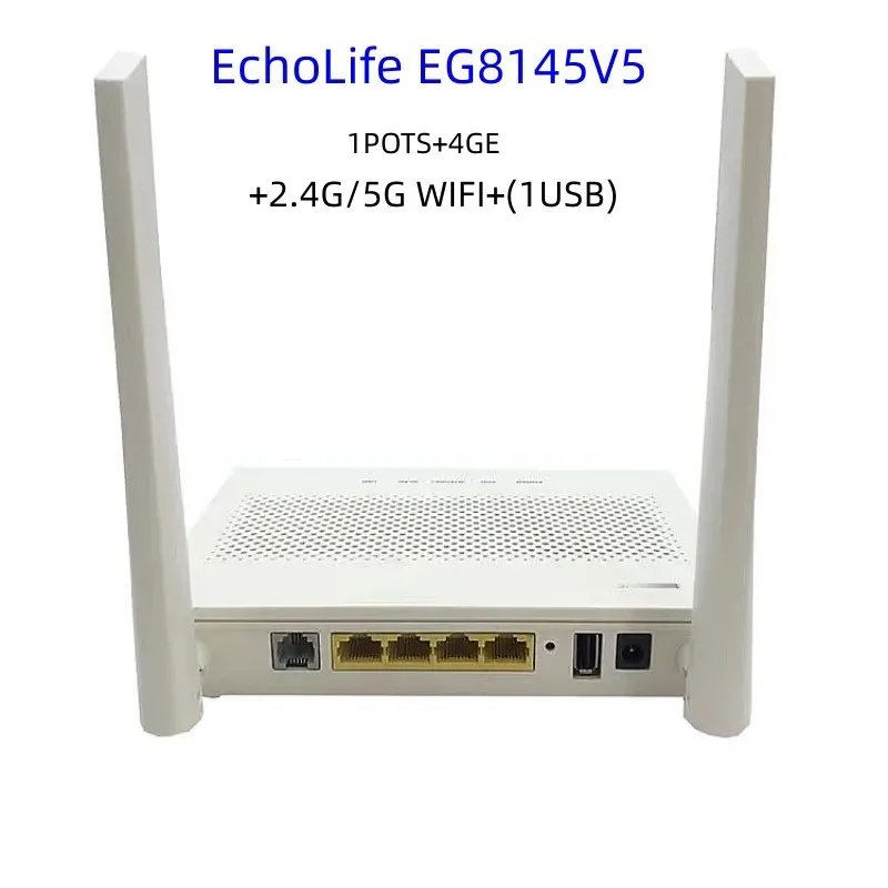 

100% оригинальный новый HW EG8145V5 волоконный маршрутизатор Gpon ONU FTTH BX 4GE 2,4G/Стандартный Двойной Wi-Fi с английским модемным маршрутизатором huawei 8145c Epon