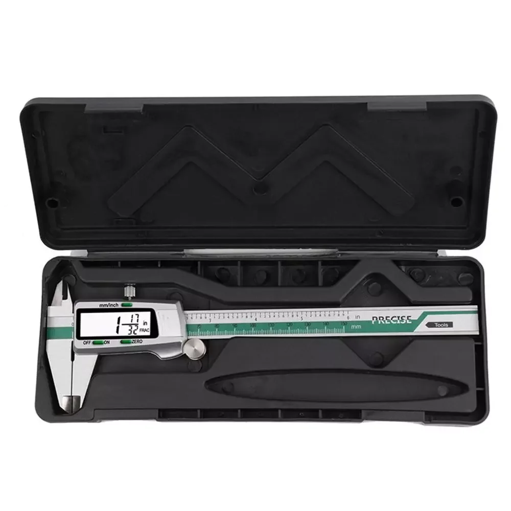 

150MM/6inch Precision Electronic Digital LCD Vernier Caliper Tool Ruler Measuring Tools Gauge Stainless Steel