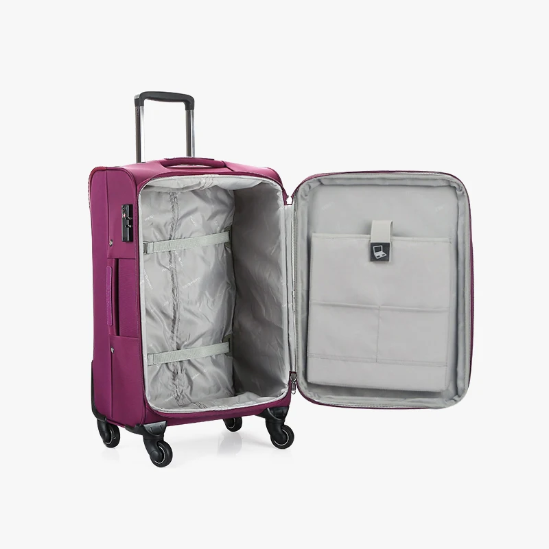 Hanke Expandable Soft Shell Suitcase Travel Trolley Case Mute Wheels TSA Lock Classic Design Waterproof Luggage Travel Suitcase