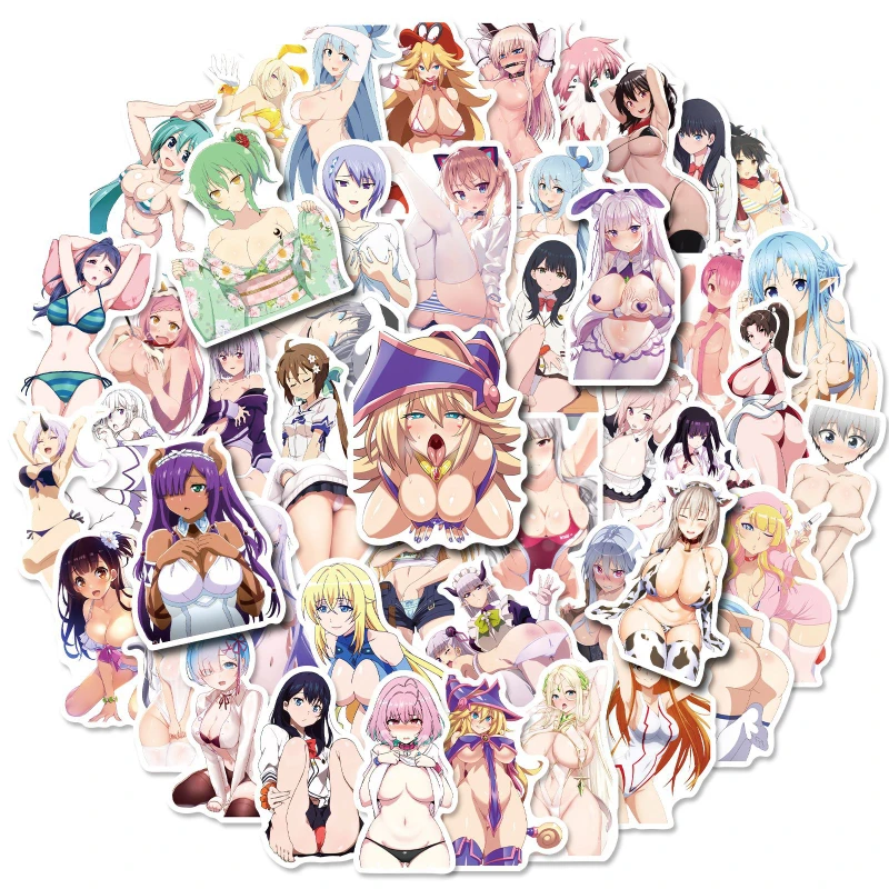 

10/25/50pcs Waterproof DIY Aesthetic Hot Girl Beauty Stickers Guitar Laptop Pad Phone Travel Luggage Motorcycle Bicycle Decals