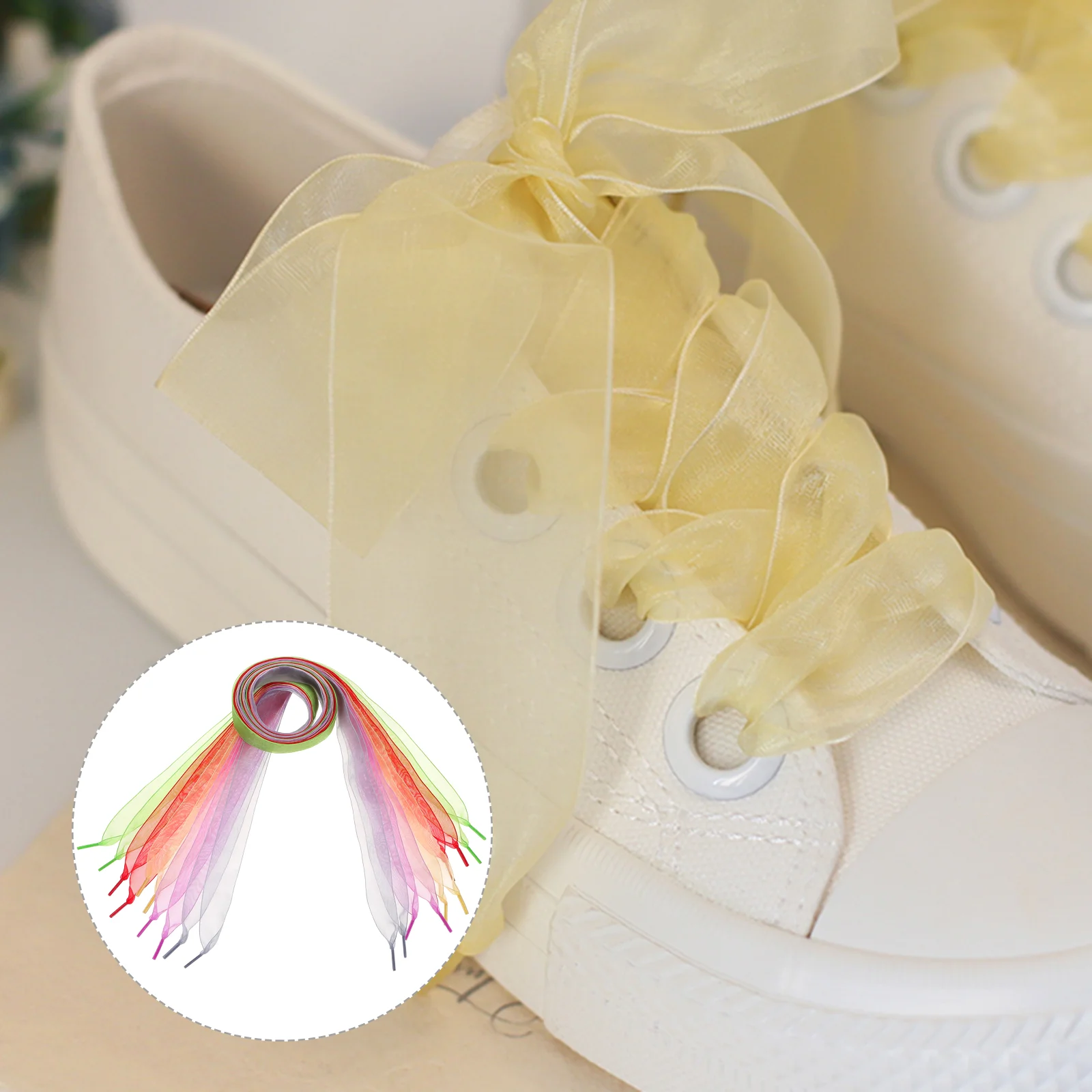 5 шт. шнурки Miss Laces для кроссовок с белой блестящей лентой обувь скейтбординга