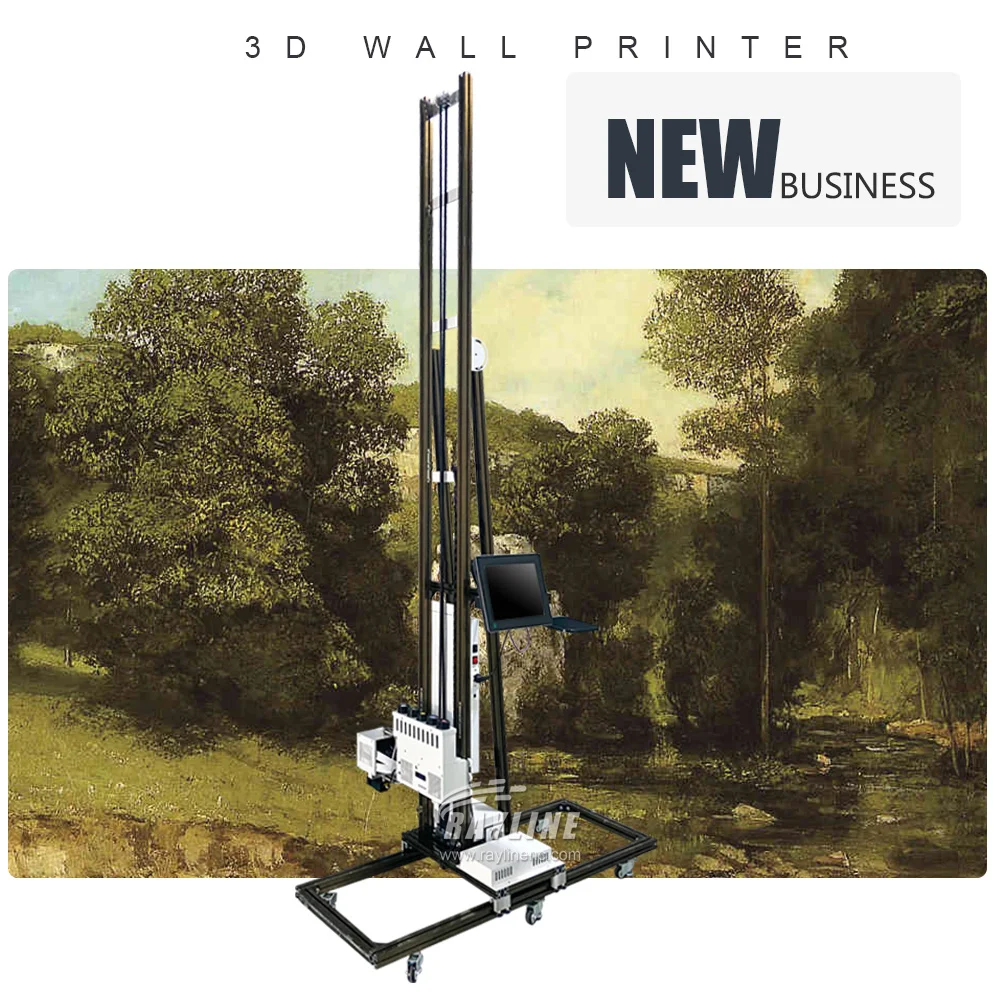 Сертифицированная се настенная 3D струйная Вертикальная печатная машина Cmykw для