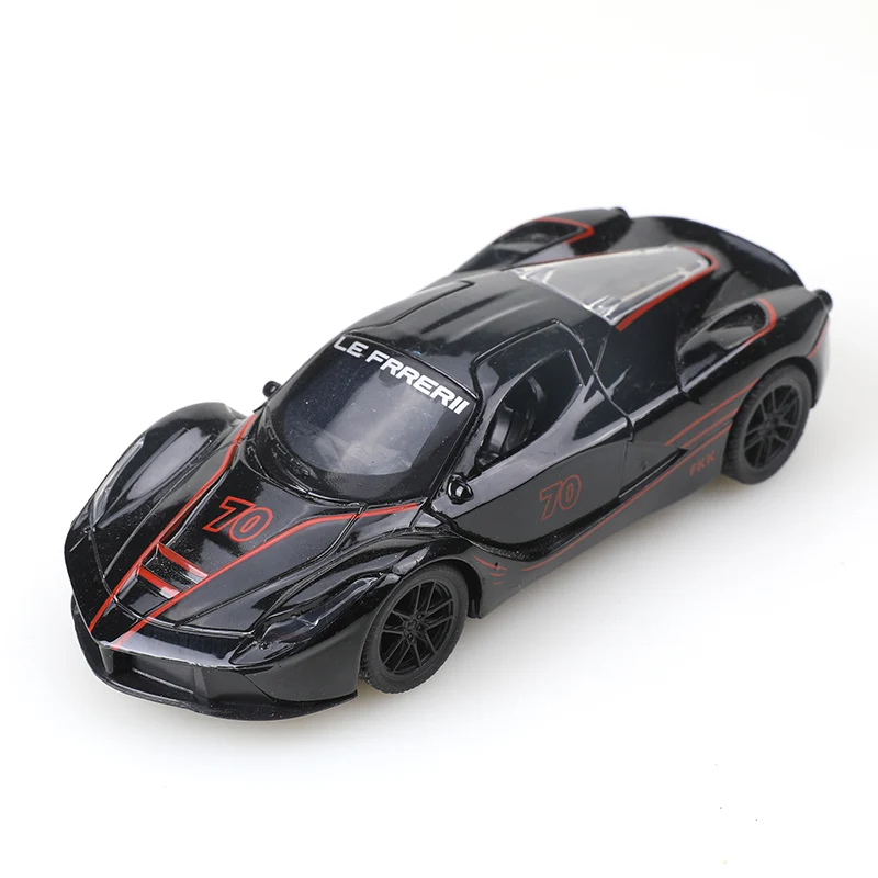 Фото Металлическая модель автомобиля LaFerrari (масштаб 1:36) с функцией отката, коллекционная игрушка-украшение для мальчиков и детей №5