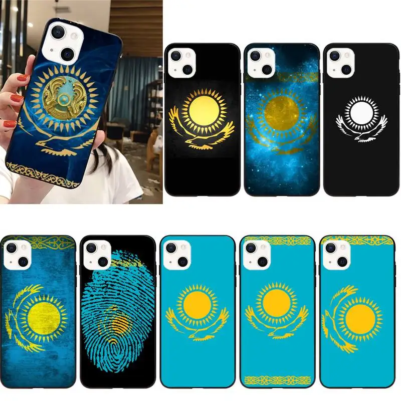 

Kazakhstan flag Phone Case For iPhone 11 12 Mini 13 Pro XS Max X 8 7 6s Plus 5 SE XR Shell