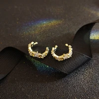 diwenfu 14k gold color diamond stud earrings for women round bohemia peridot earrings aros mujer oreja gemstone orecchini girls