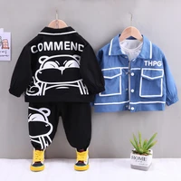 baby boys 3 pieces clothes sets spring autumn infant cotton coats t shirts pants tracksuits for bebe newborn sports suits outfit