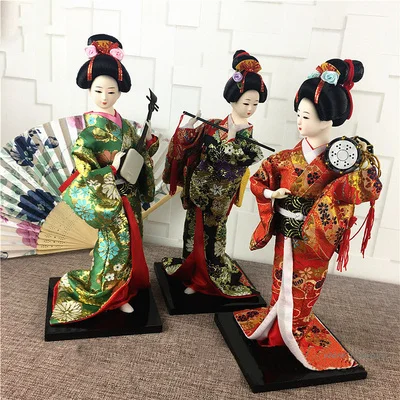 

Japanese Umbrella Puppet Lovely Kimono Dolls Geisha Figurines Dolls with Beautiful Kimono New House Decoration Birthday Gift