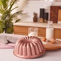emsan aria 24 cm casting cake mold golden pink elegant quality durable kullan%c4%b1%c5%9fl%c4%b1 fireproof pleasant color easy clean