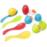 1set smooth surface lightweight color identification education running egg spoon race game toy egg spoon toy for fun