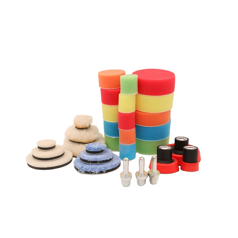 

30Pcs/set Car Polishing Waxing Sponge Wheel Polishing Disc Kit Set 3inch Sponge Disc Pad For Car Polisher Polishing Buffing Aut
