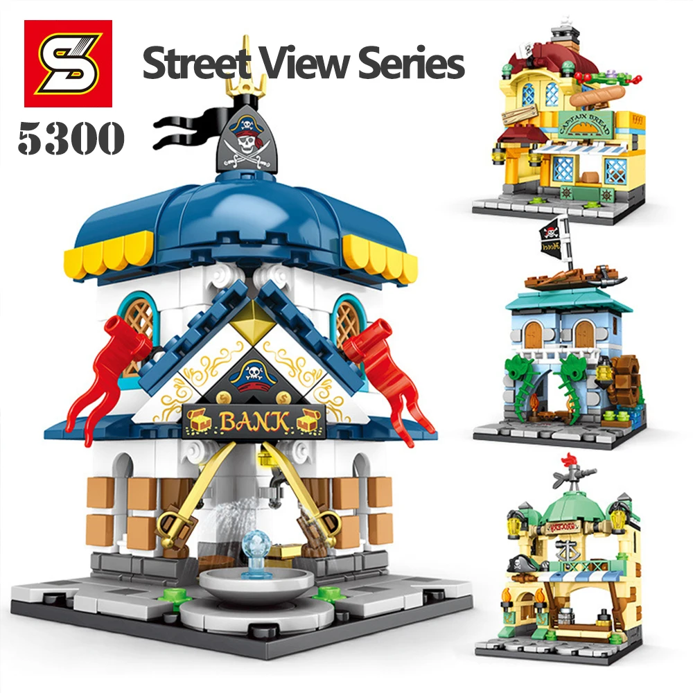 Конструктор SY BLOCK Street View Series конструктор пиратский остров архитектура сделай сам