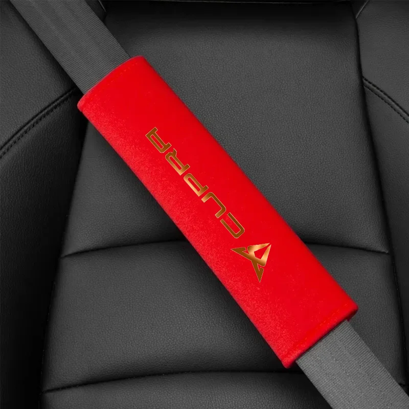 Фото Кожаные накладки на ремни безопасности для автомобиля, 2 шт., для Seat Cupra Ateca Born Leon IBIZA Raval Formentor Terramar №5