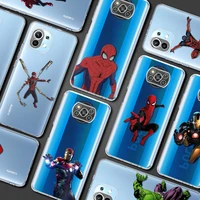 iron man hulk marvel clear case for mi poco x3 nfc 12 11 lite 10t pro luxury smartphone cover m3 f1 11t 10 5g 12x 9t 11x shell