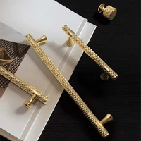 high grade minimalist cabinet door handle round golden light luxury wardrobe zinc alloy hardware handle knobs for dresser drawer