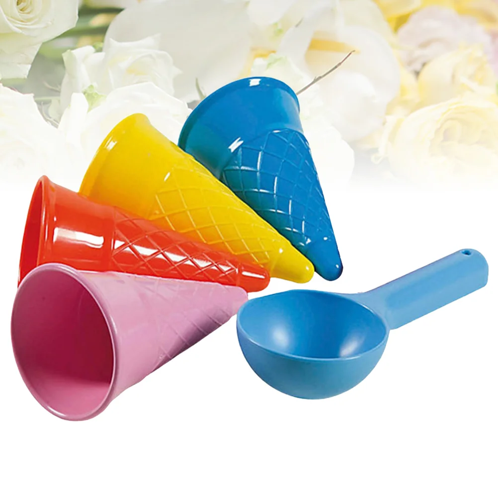 

Beach Set 5pcs Kids Beach Toys Cones Scoop Sand Toys for Kids Summer Party Favor