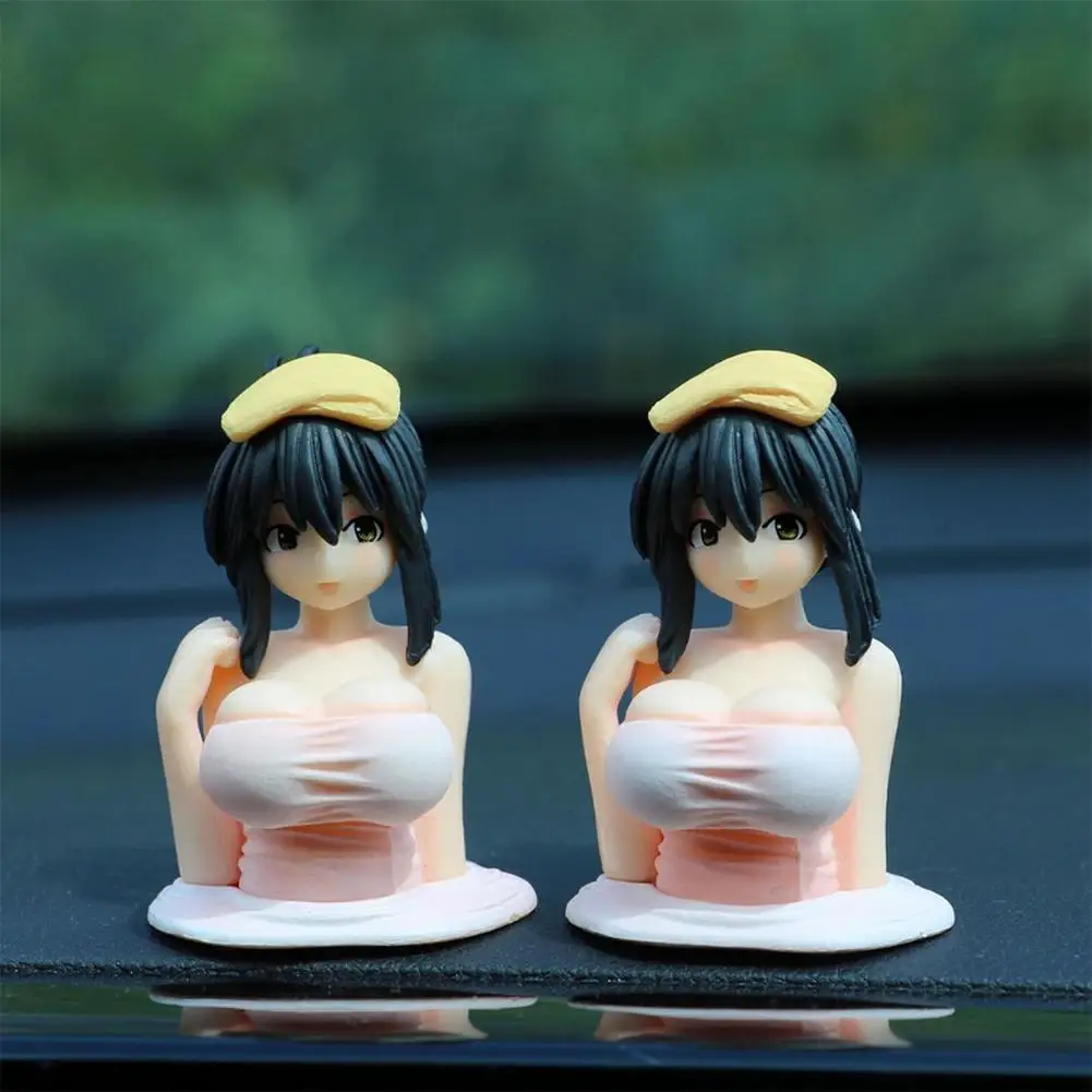 

Anime Girl Chest Shaking Car Ornament Interior Car Dashboard Decorations Widget Sexy Anime Chest Shaking Ornament New