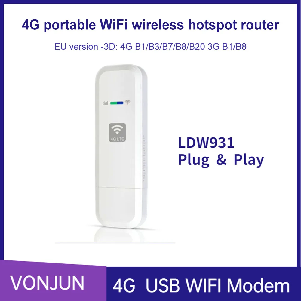 

Беспроводной USB-модем 4G LTE, 150 Мбит/с