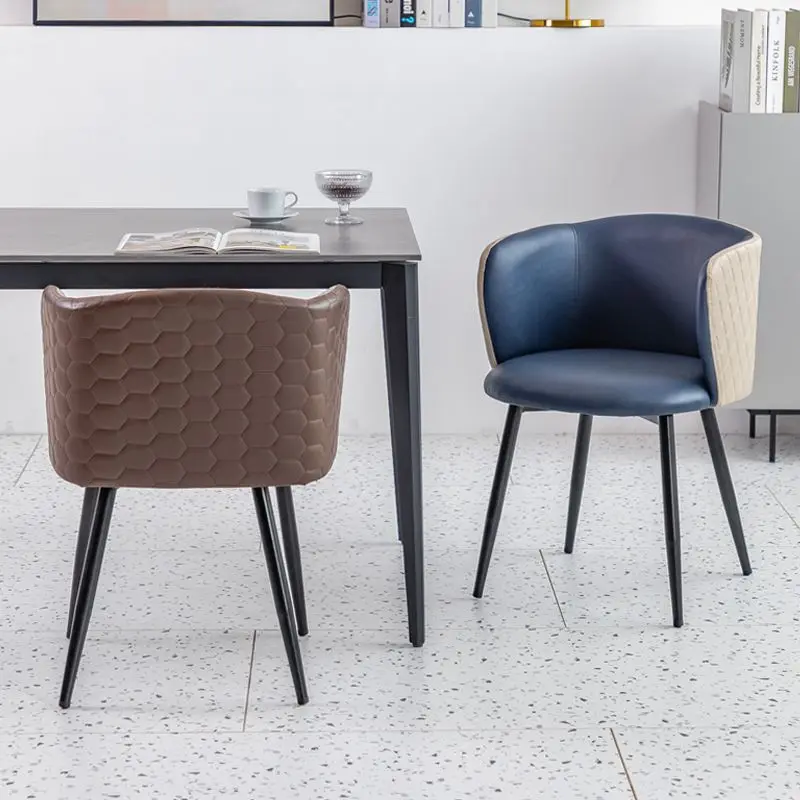 

Nordic Light Luxury Dining Chair Home Dining Table and Chair Modern Minimalist Table and Chair Makeup Stool