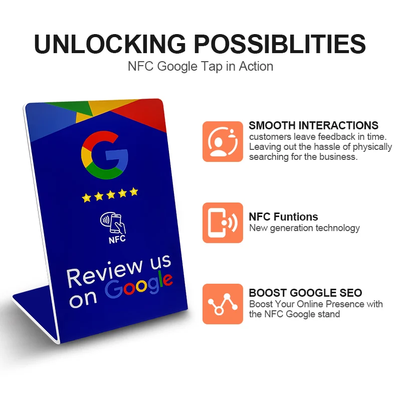 3 шт. тонкий размер NFC обзоры Google для обзоров карты огляду социального бизнеса