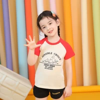 childrens clothing 2022 summer new fashion casual girls korean version of the bottoming shirt baby short sleeved t shirt