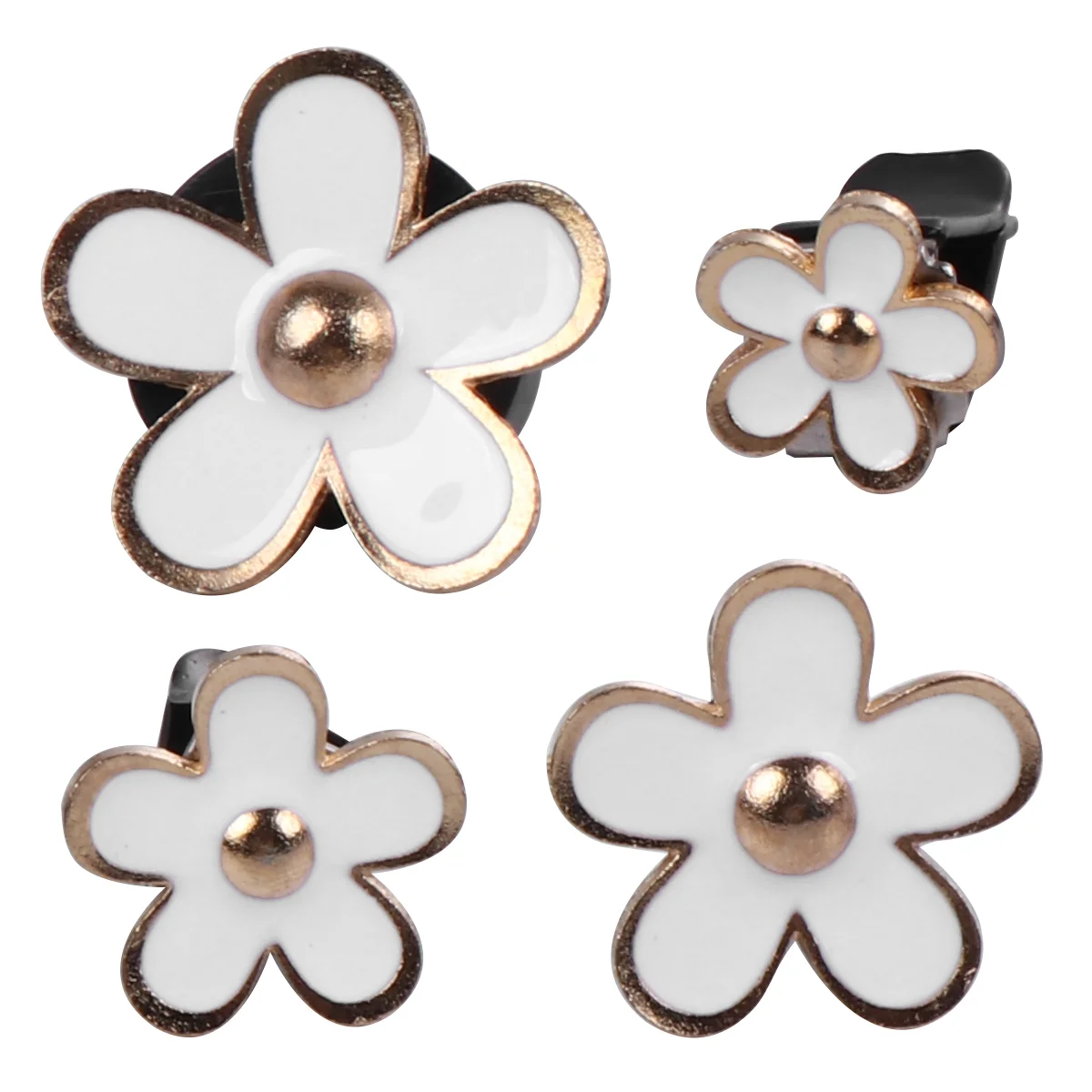 

4Pcs Car Aromatherapy Diffuser Vent Clip Flower Car Air Fresheners Car Purifier Odor Eliminator for Auto Car White