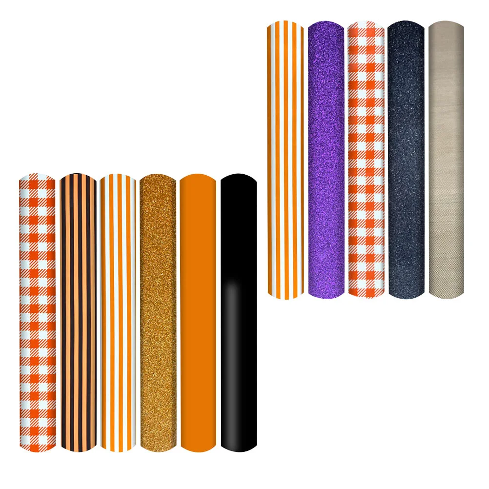 

Vinyl Film Transfer Heat Htv Diy Craft Bundle Glitter Iron Onhallowee Pattern Sheets Clothingvinyls Assorted Press Clothes Shirt