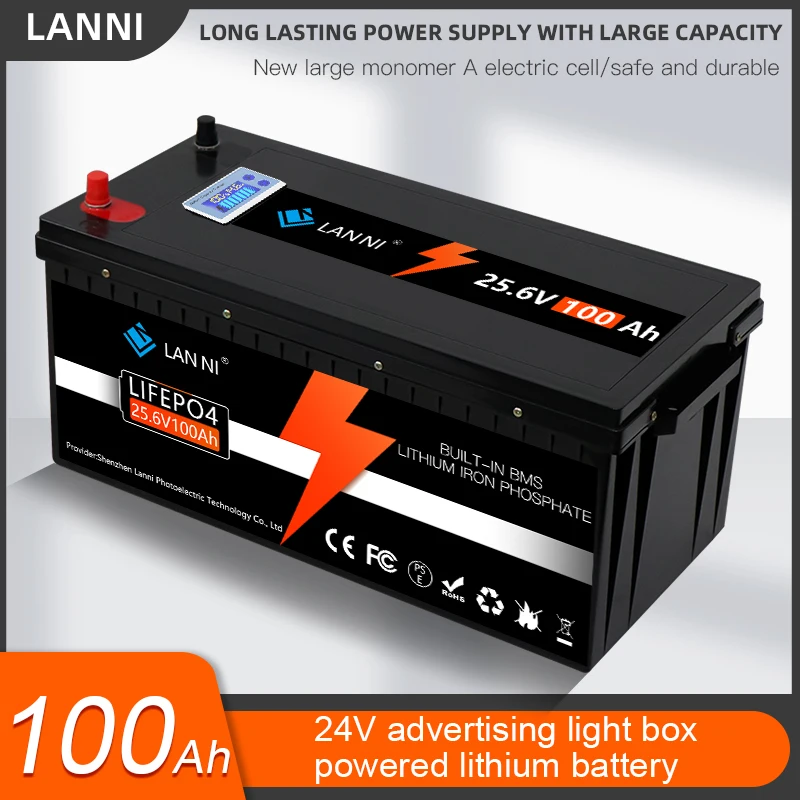 

Аккумулятор LiFePO4 для альтернативного резервного источника питания, 25,6 В, Ач