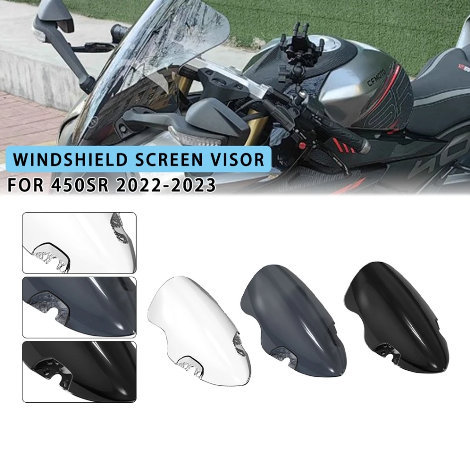 

Motorcycle ABS Plastic Parts Windshield Screen Visor Windscreen Shield Deflector Protector Cover For CFMOTO 450SR 2022 2023