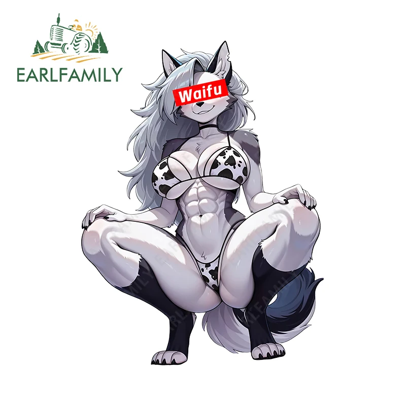 

EARLFAMILY Furry Helluva Boss Loona автомобильная наклейка красивая аниме графика скейтборд наклейка на багаж автомобильная этикетка индивидуальная печать