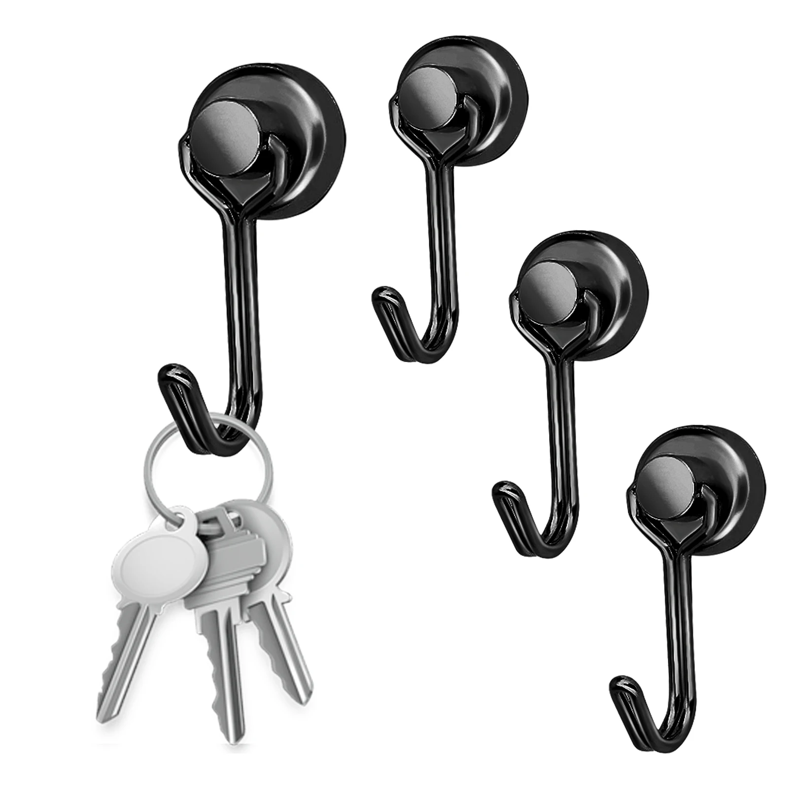 

Магнитные Крючки, магнитные крючки, сверхмощный магнитный крючок, 4 упаковки, крепкий магнитный крючок с устойчивым к царапинам основанием ...