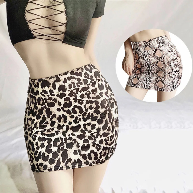 

Облегающие вечерние прозрачные мини-юбки с высокой талией, сексуальные леопардовые юбки со змеиным узором, посылка короткая юбка