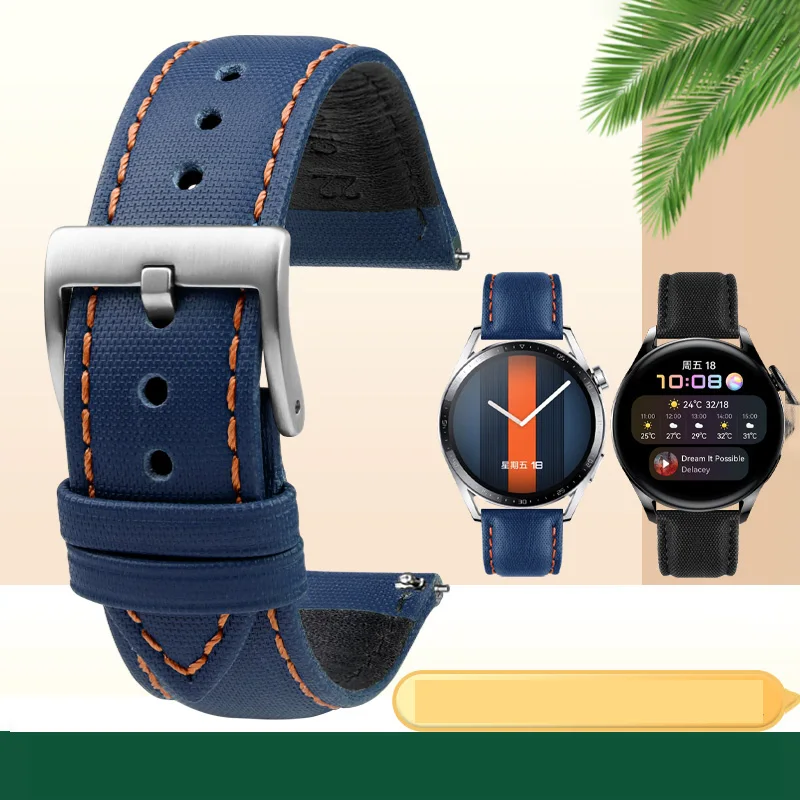 

Ремешок нейлоновый для часов Rolex water ghost Omega Huawei GT3pr Samsung Xiaomi, цветной браслет для часов 20 мм 21 мм 22 мм