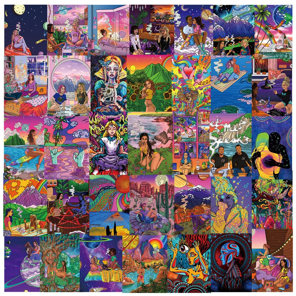 

100 шт., Стикеры для скейтборда, ноутбука, телефона, багажа, гитары