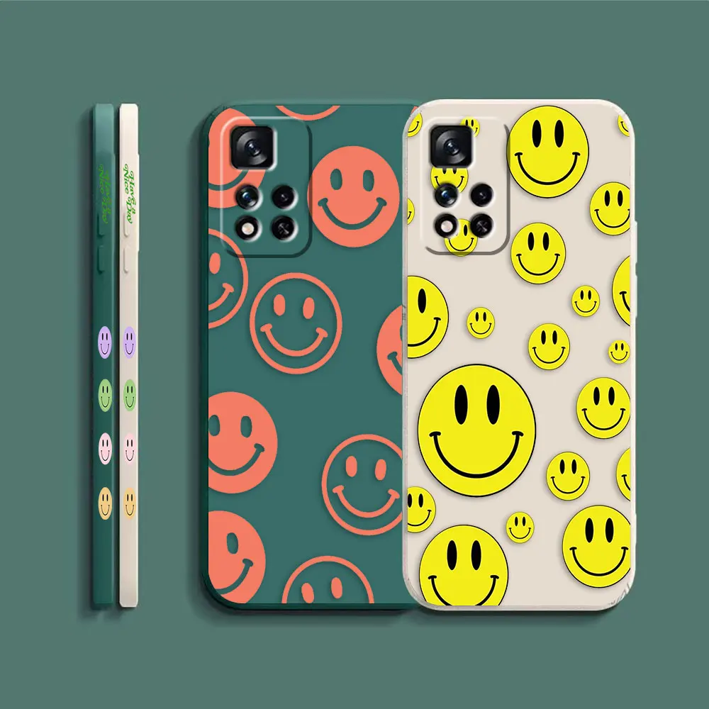 Phone Case For Redmi Note 12 11 11T 11R 11S 10 9T 8 7 7S PRO PLUS 4G 5G Case Cover Fundas Cqoues Shell Capa Funny Smiling Face