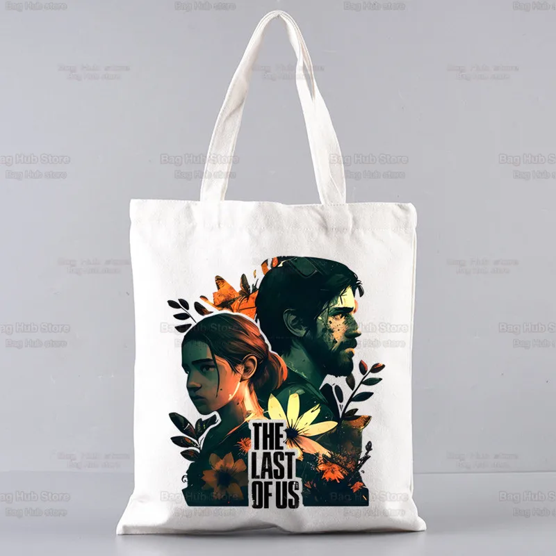 

The Last of Us Ellie Fireflies Tote Bag Print Daily Use Reusable Travel Casual Shopping Bag Unisex Handbags Custom Canvas