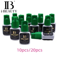 10/20Pcs IB Super Glue 5ml For Eyelash Extensions Black Glue Strong Fast Drying Green Cap Korea Lash Glue Wholesale Makeup Tools