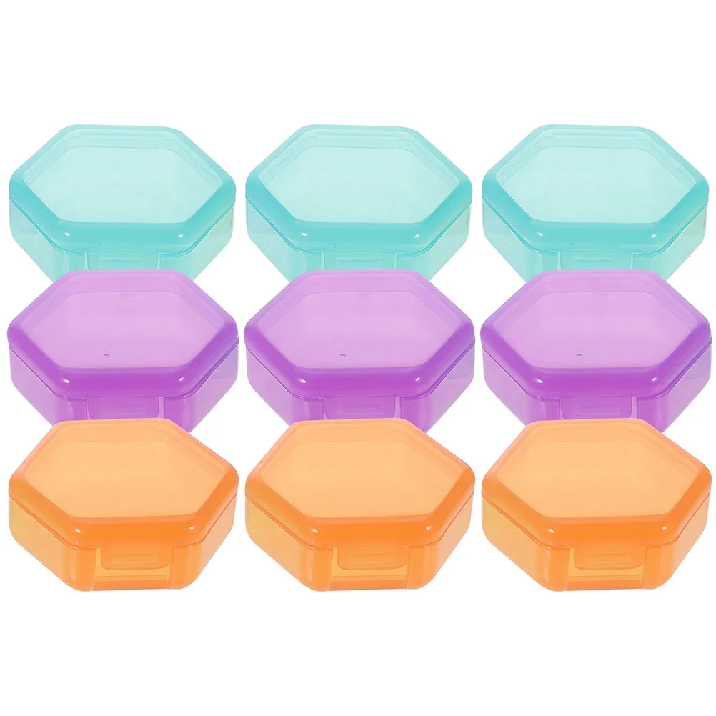 

9pcs Storage Cases Portable Case Boxes Portable Small Plastic Boxes