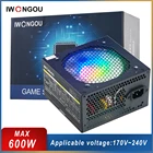 Блок питания IWONGOU для ПК, 600 Вт, 24 контакта, 12 В