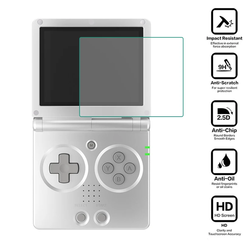 Фото Hard Tempered Glass Protective Film Screen Protector Cover For ANBERNIC RG35XXSP/RG35XX SP Handheld Game Console Accessories №1