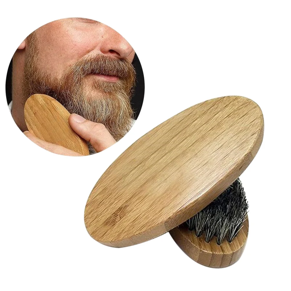 

1pc Beard Brush Lightweight Durable Natural Soft Horse Hair Beard Brush for Friends Male
