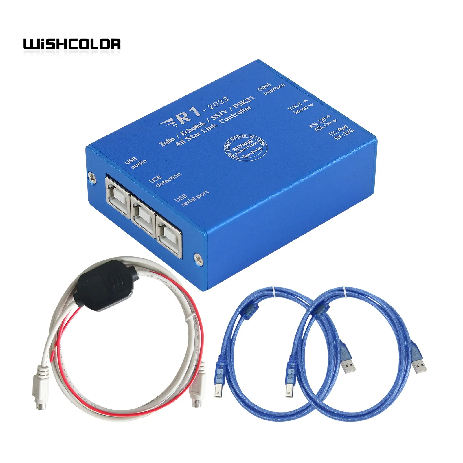 Фото Wishcolor R1-2020 USB аудио интерфейс с 6-контактным кабелем, Версия USB звуковой карты для Echolink-zello-YY-ASL №1