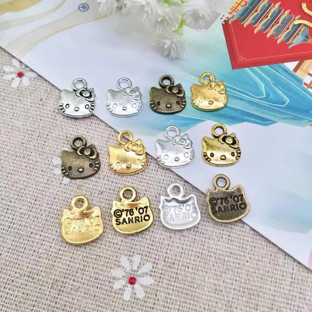 

Подвески из цинкового сплава с головой кошки, 13x11x2 мм, 60 шт.