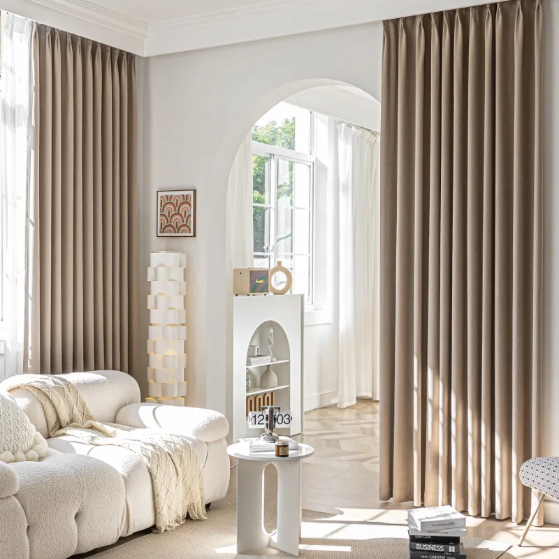 

Роскошные шенилловые шторы в Европейском стиле, однотонные дизайнерские занавески для гостиной, спальни, с Полноразмерным затенением, домашний интерьер на заказ