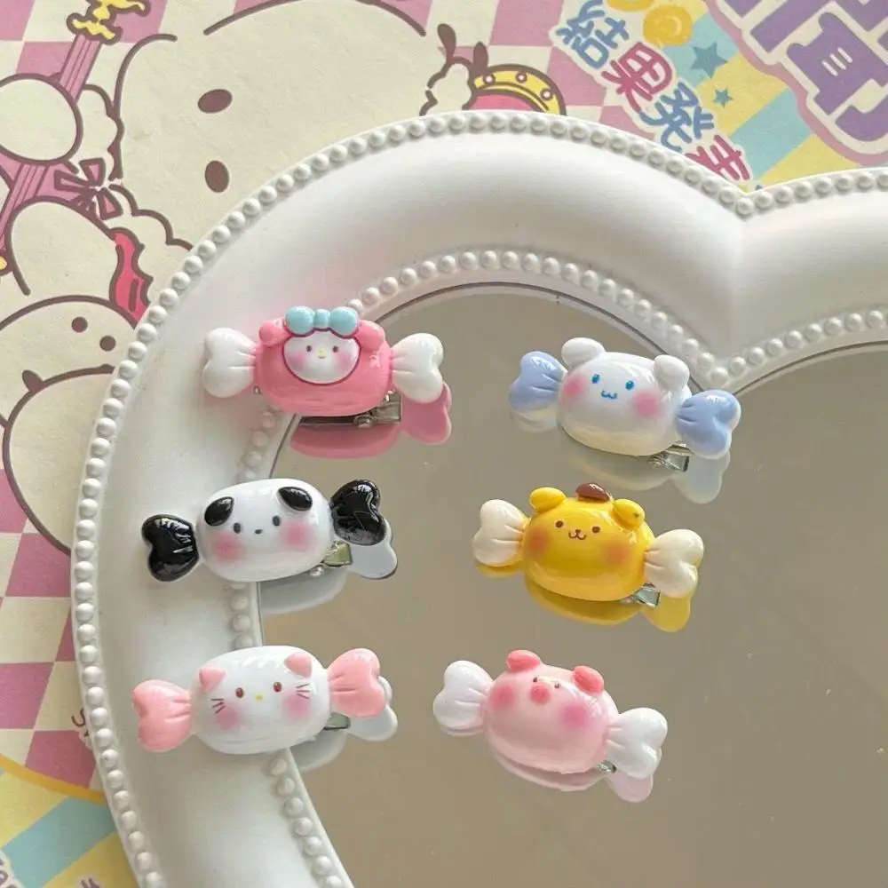 

Милый аниме Sanrio Hellokitty My Melody Cinnamorol детский мультяшный головной убор милые Румяна заколка для волос конфетный зажим для волос мини набор пода...
