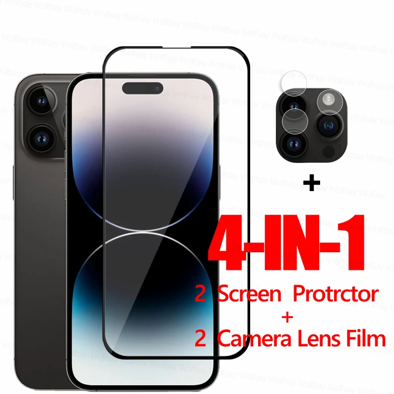 

Full Glue Glass For iPhone 14 Pro Screen Protector Glass For iPhone 14 Pro Tempered Glass Protective Phone Film iPhone 14 Pro