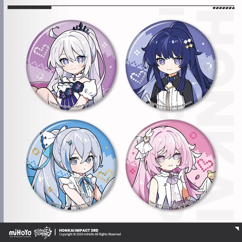 

Anime Game Honkai Impact 3 COSPLAY HERRSCHER Theme Series Second Season Bronya Mei Kiana Elysia Character Metal Badge